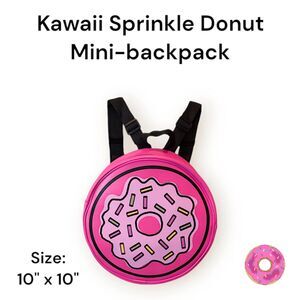 Kawaii Sprinkle Donut Mini-backpack